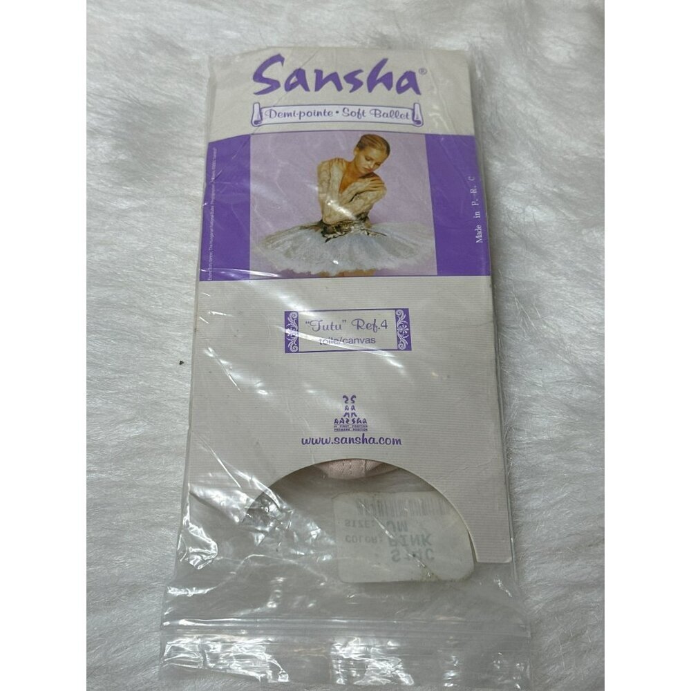 Sansha Demi Pointe Pink Soft Ballet Shoes  Adult 4 STAR NEW in PACKAGE